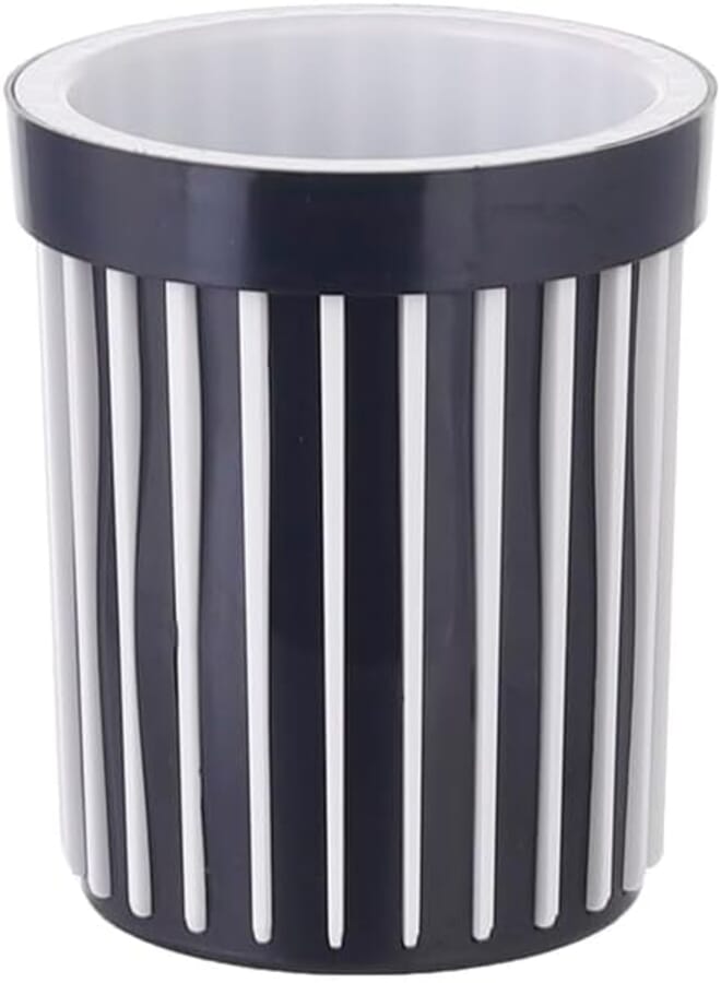 3A DG-6912 Plastic Pen Holder 11X9X11 CM - White and Black